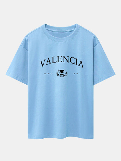 Valencia Print Drop Shoulder Oversize T-Shirt