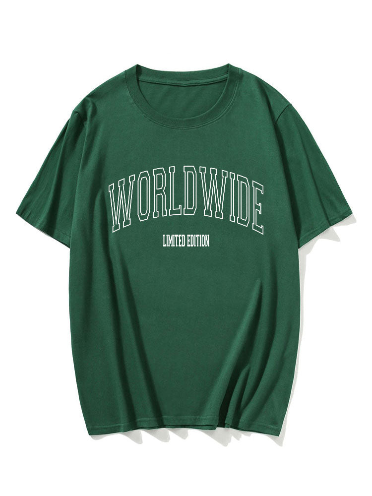 Worldwide Letter Print T-Shirt
