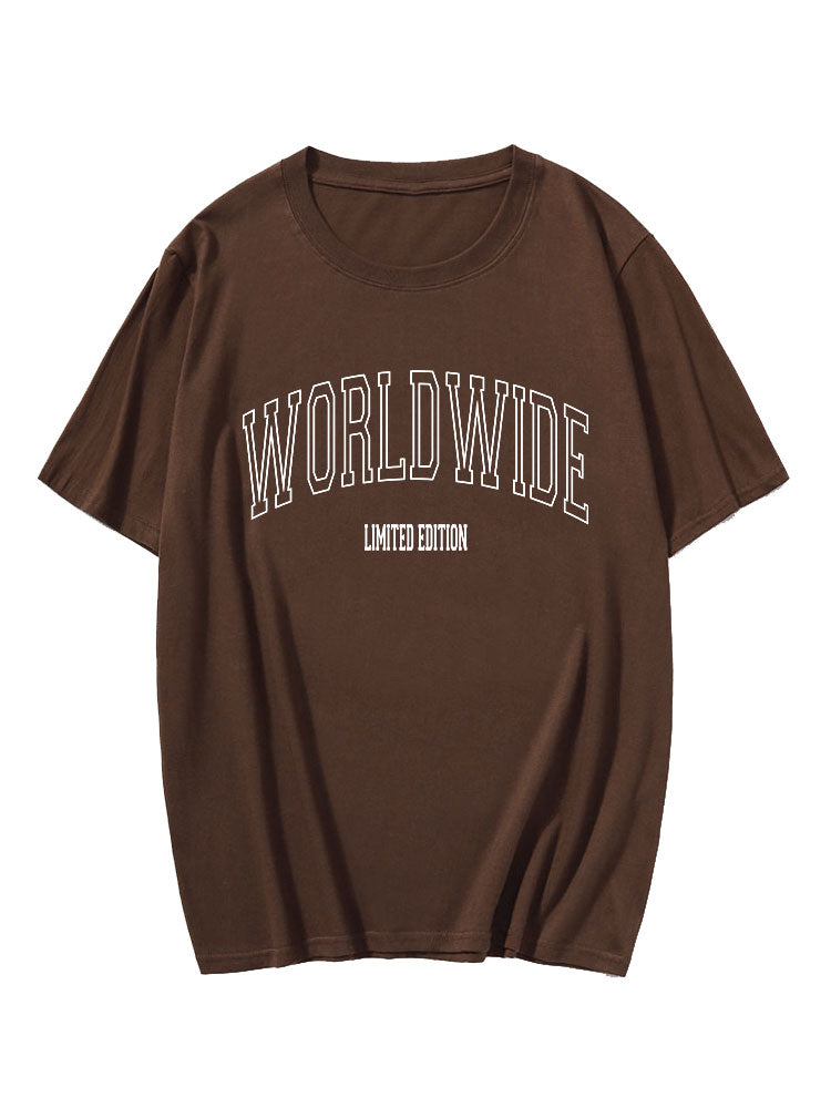 Worldwide Letter Print T-Shirt