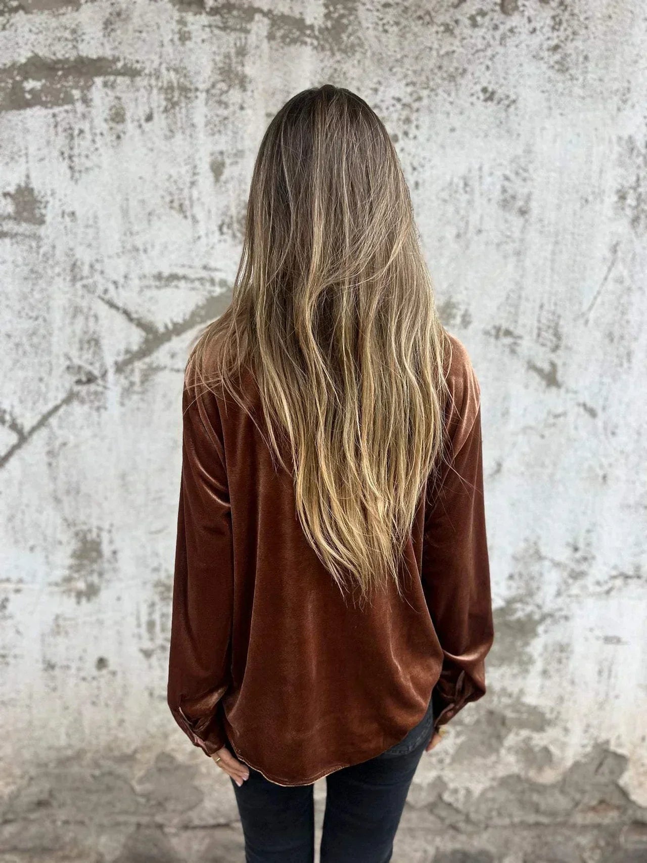CATHERINE ELEGANT VELVET BLOUSE