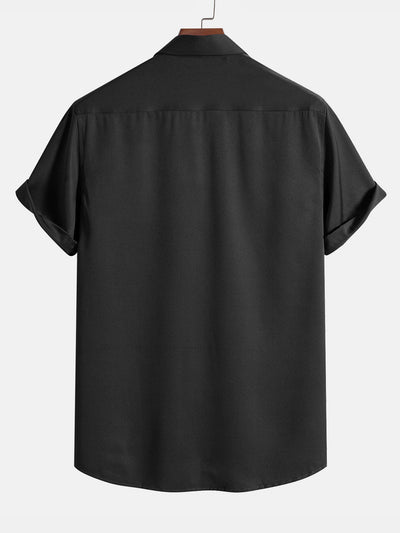 Solid Color Lapel Basic Shirts