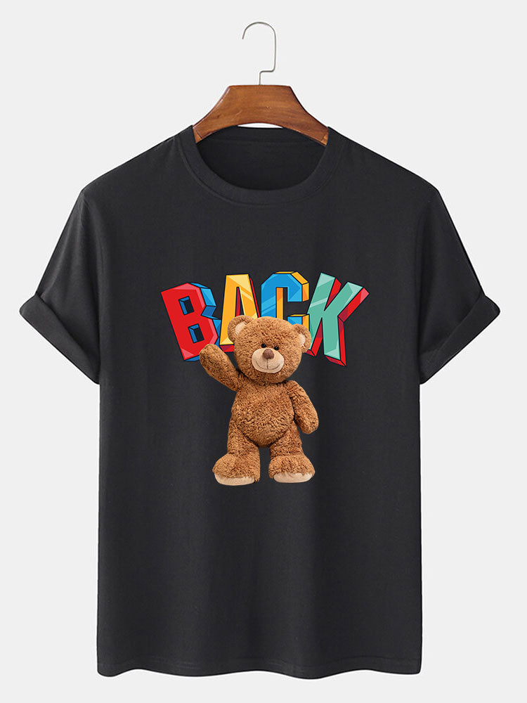 Cute Bear Print T-Shirt