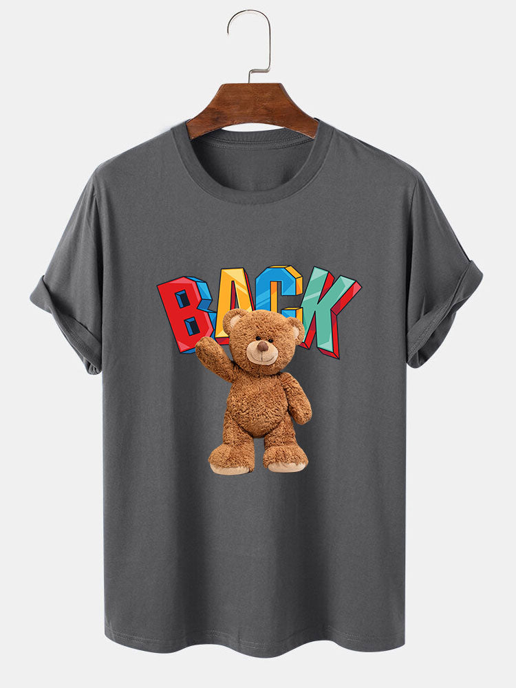 Cute Bear Print T-Shirt