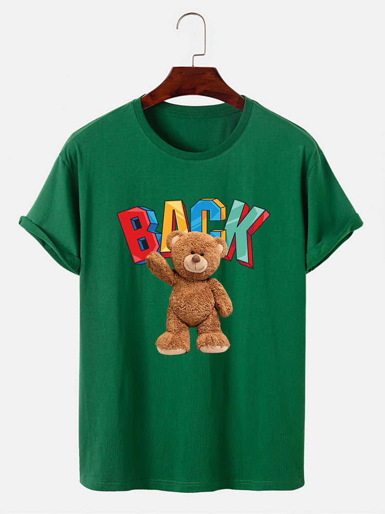 Cute Bear Print T-Shirt