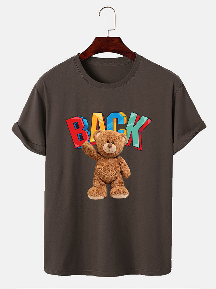 Cute Bear Print T-Shirt
