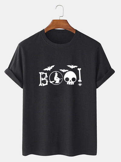 Halloween Skull Print T-Shirt