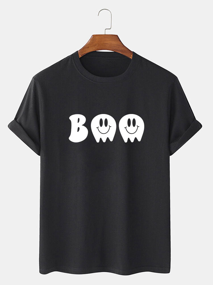 Halloween Boo Print T-Shirt