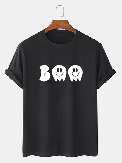 Halloween Boo Print T-Shirt