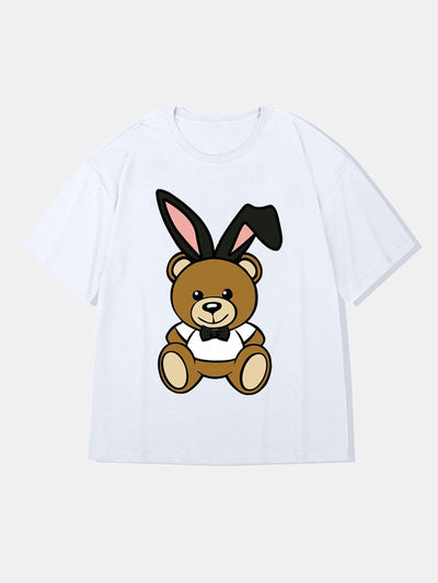 Bunny Ears Bear Graphic T-Shirts