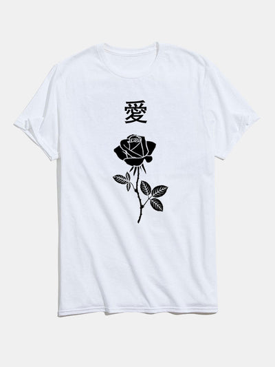 Rose Graphic Short Sleeve T-shirts