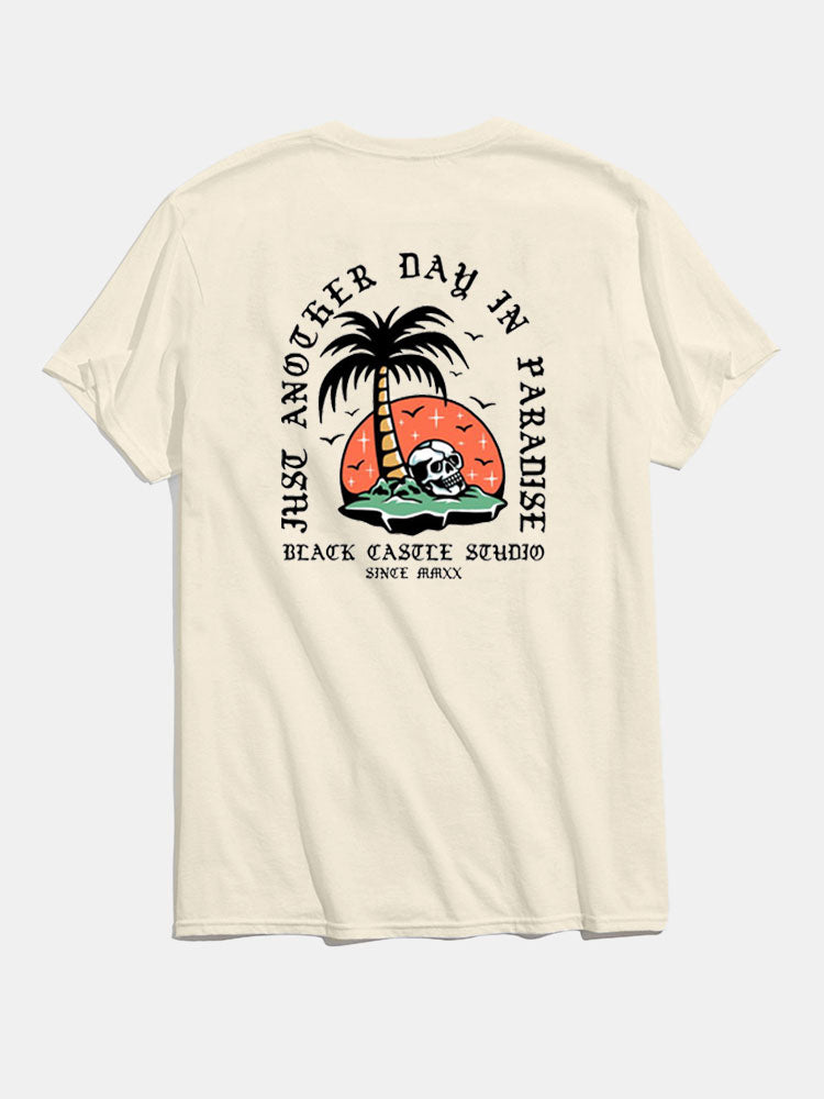Skeleton on Vacation Graphic T-Shirts
