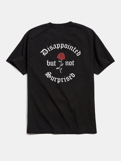 Double Side Rose Graphic Cotton T-Shirts