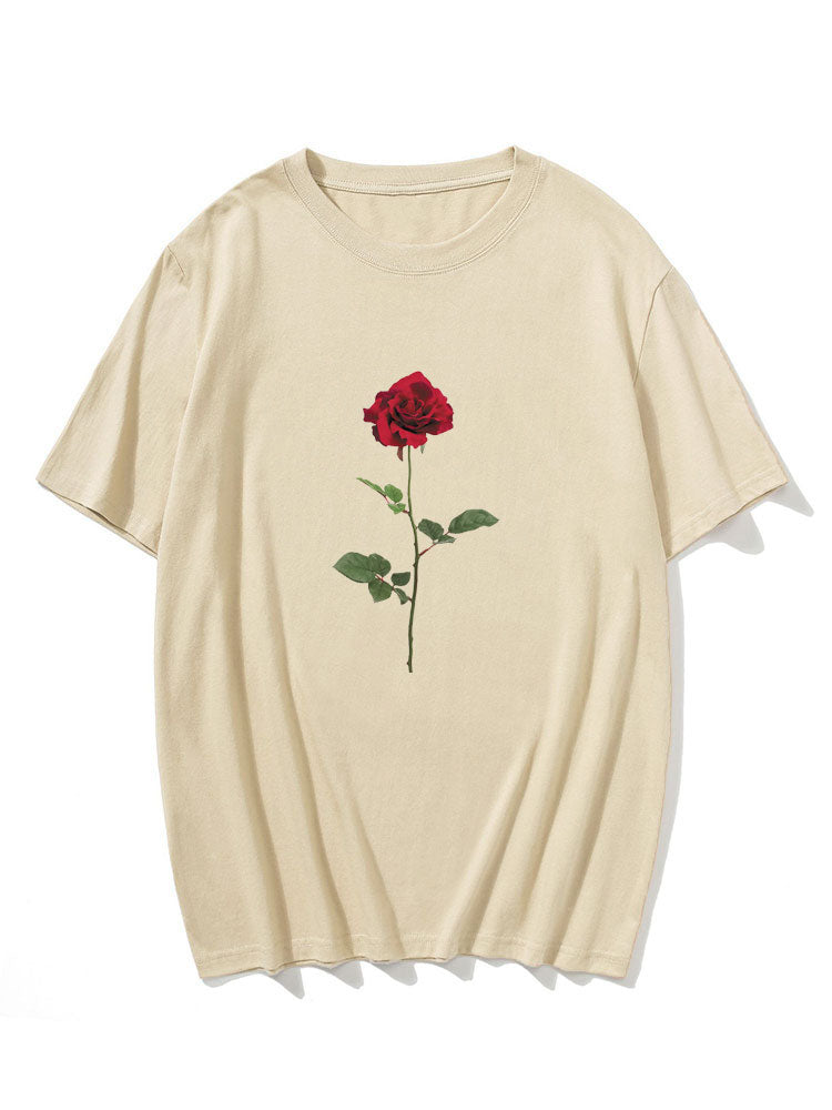 Rose Print T-Shirt