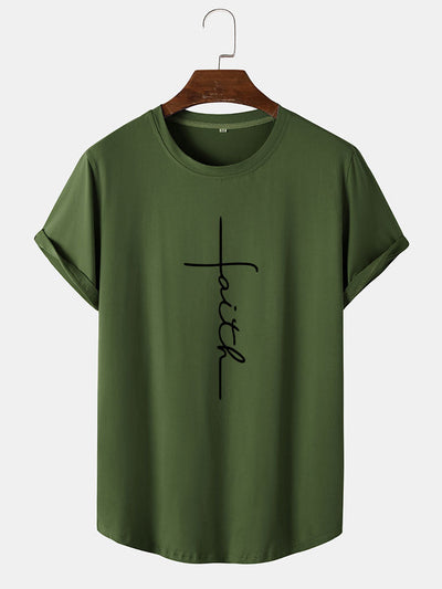 Faith Letter Line Print T-Shirt