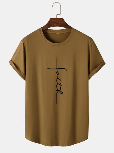 Faith Letter Line Print T-Shirt
