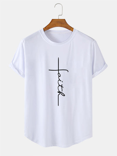 Faith Letter Line Print T-Shirt