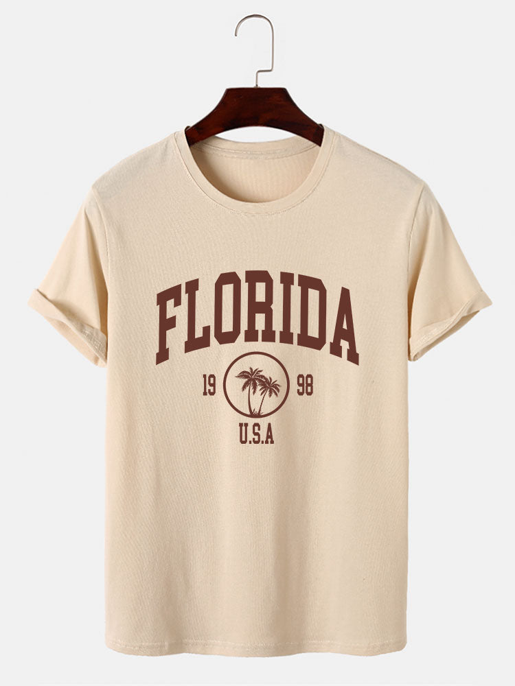 Florida Palm Tree Print T-Shirt