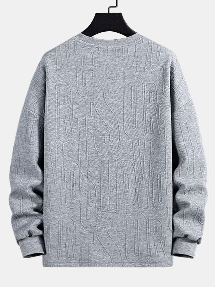 Long sleeve Fashion Letter Jacquard T-Shirt