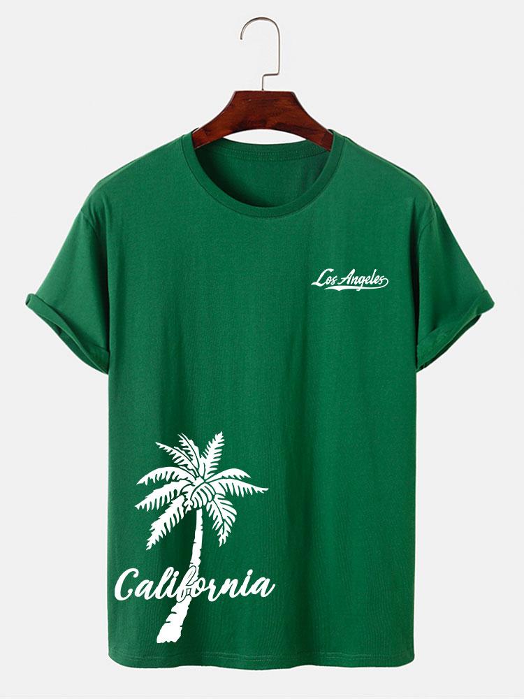 California Palm Tree Print T-Shirt