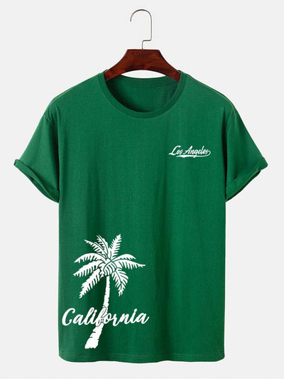 California Palm Tree Print T-Shirt