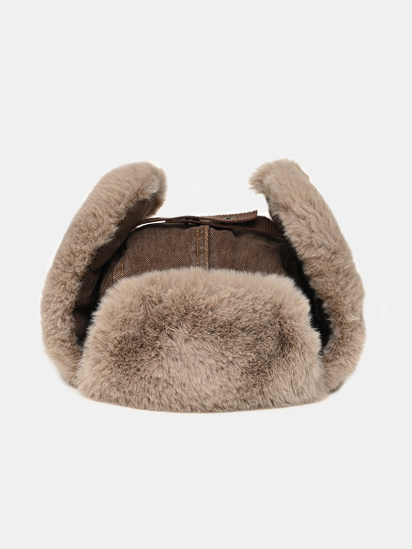 Star Patch Denim Plush Trooper Trapper Hat