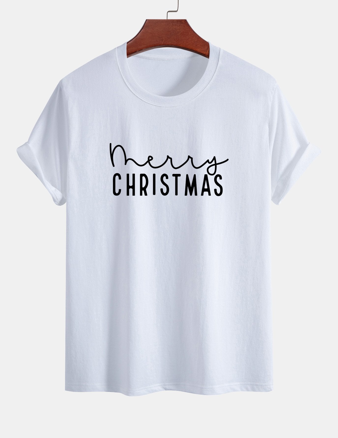Regular Fit Christmas Print Cotton T-Shirt
