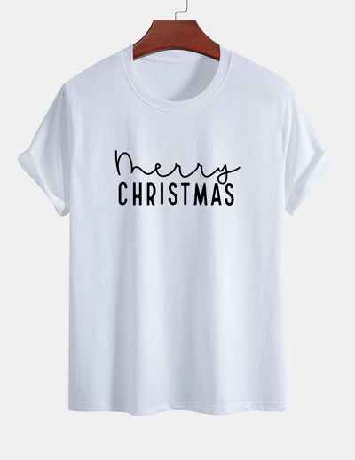 Regular Fit Christmas Print Cotton T-Shirt