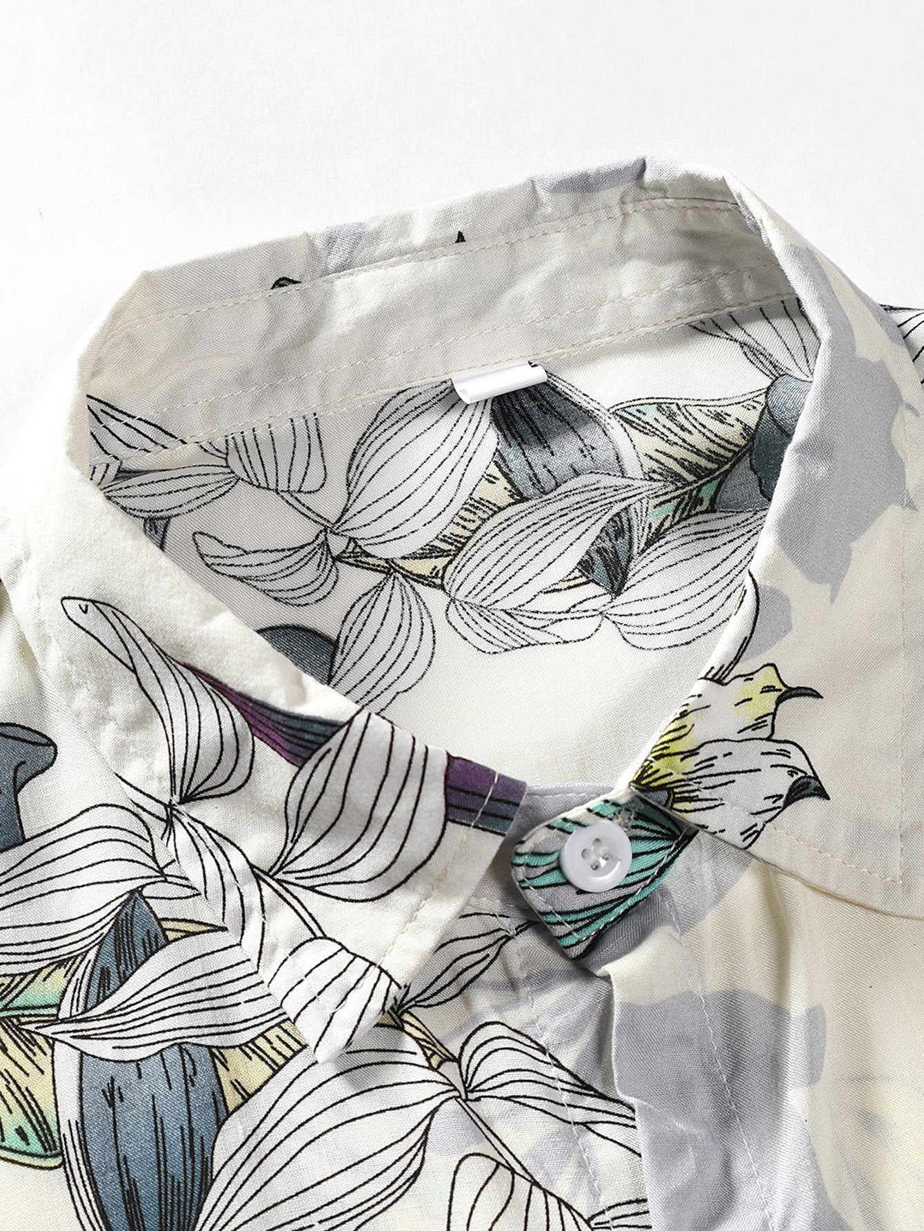 Viscose Floral Print Button Up Shirt