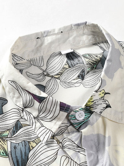 Viscose Floral Print Button Up Shirt