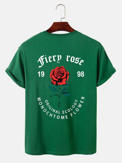 Dissolving Rose Slogan Print T-Shirt