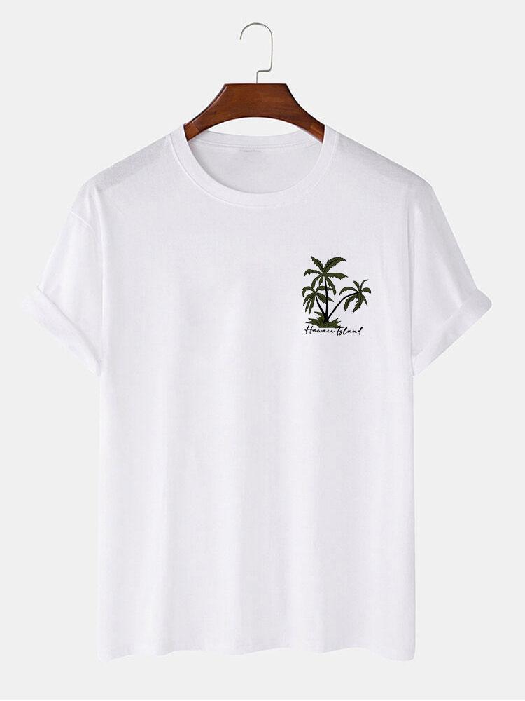 Hawaii Island Palm Tree Print T-Shirt