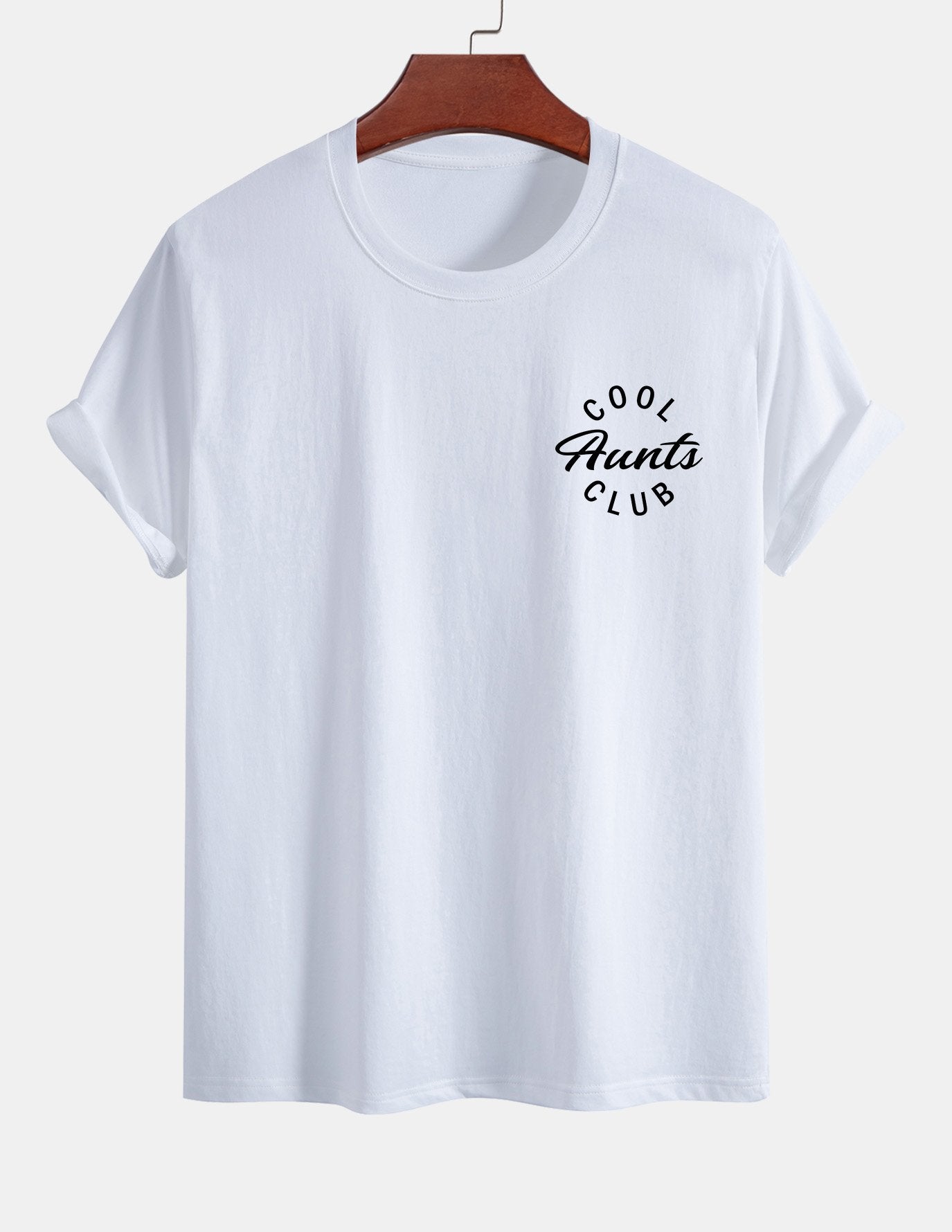 Regular Fit Cool Aunts Club Print Cotton T-Shirt
