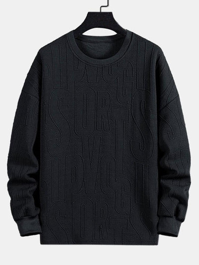Long sleeve Fashion Letter Jacquard T-Shirt