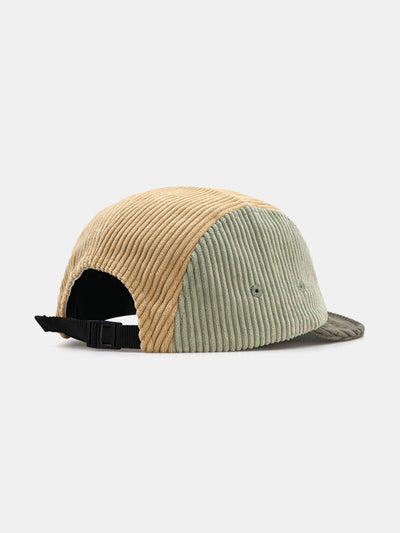 Slogan Pattern Color Block Corduroy Baseball Cap