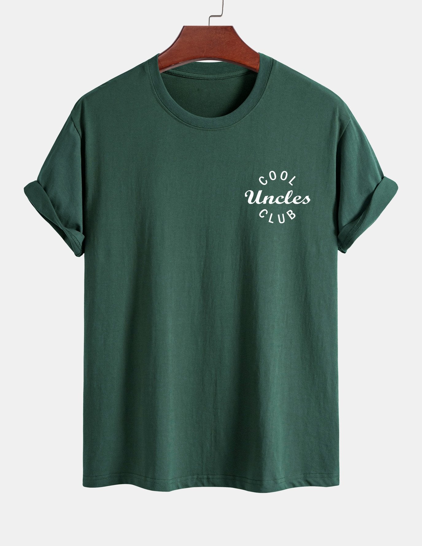 Regular Fit Cool Uncles Club Print Cotton T-Shirt