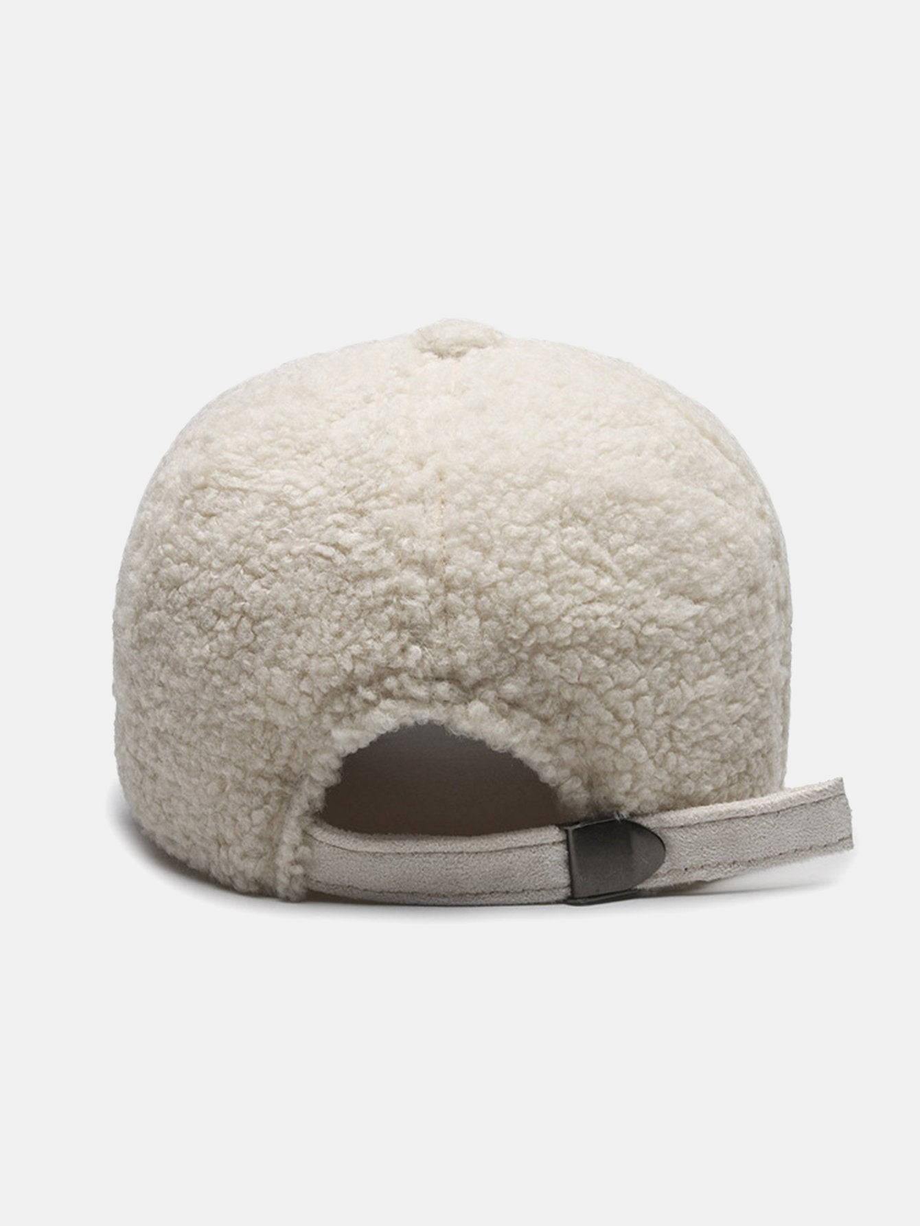 Embroidery Letter Plush Warm Baseball Cap