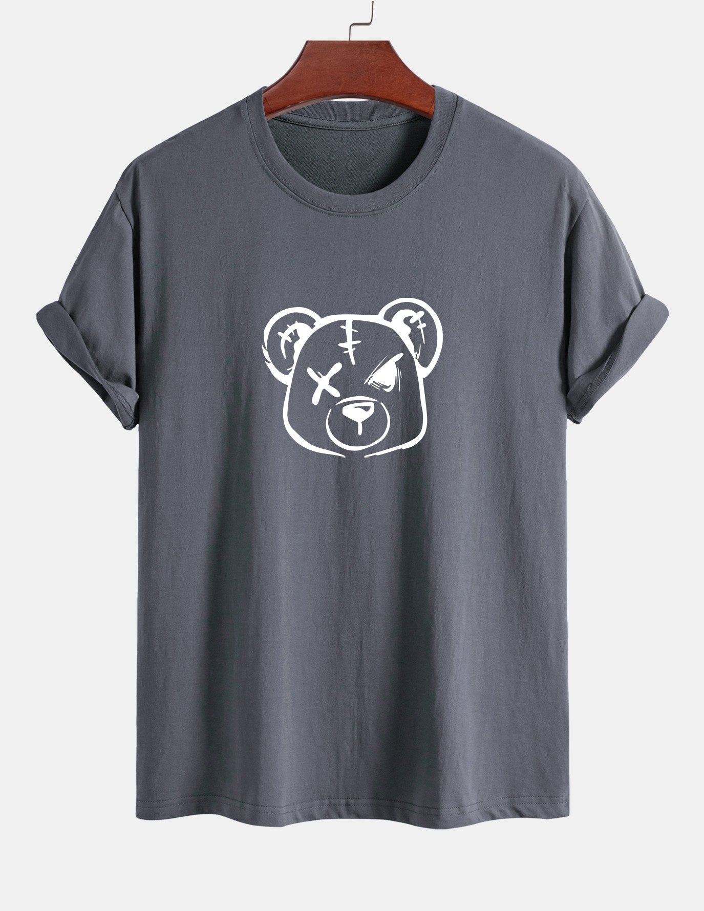 Regular Fit Bear Print Cotton T-Shirt