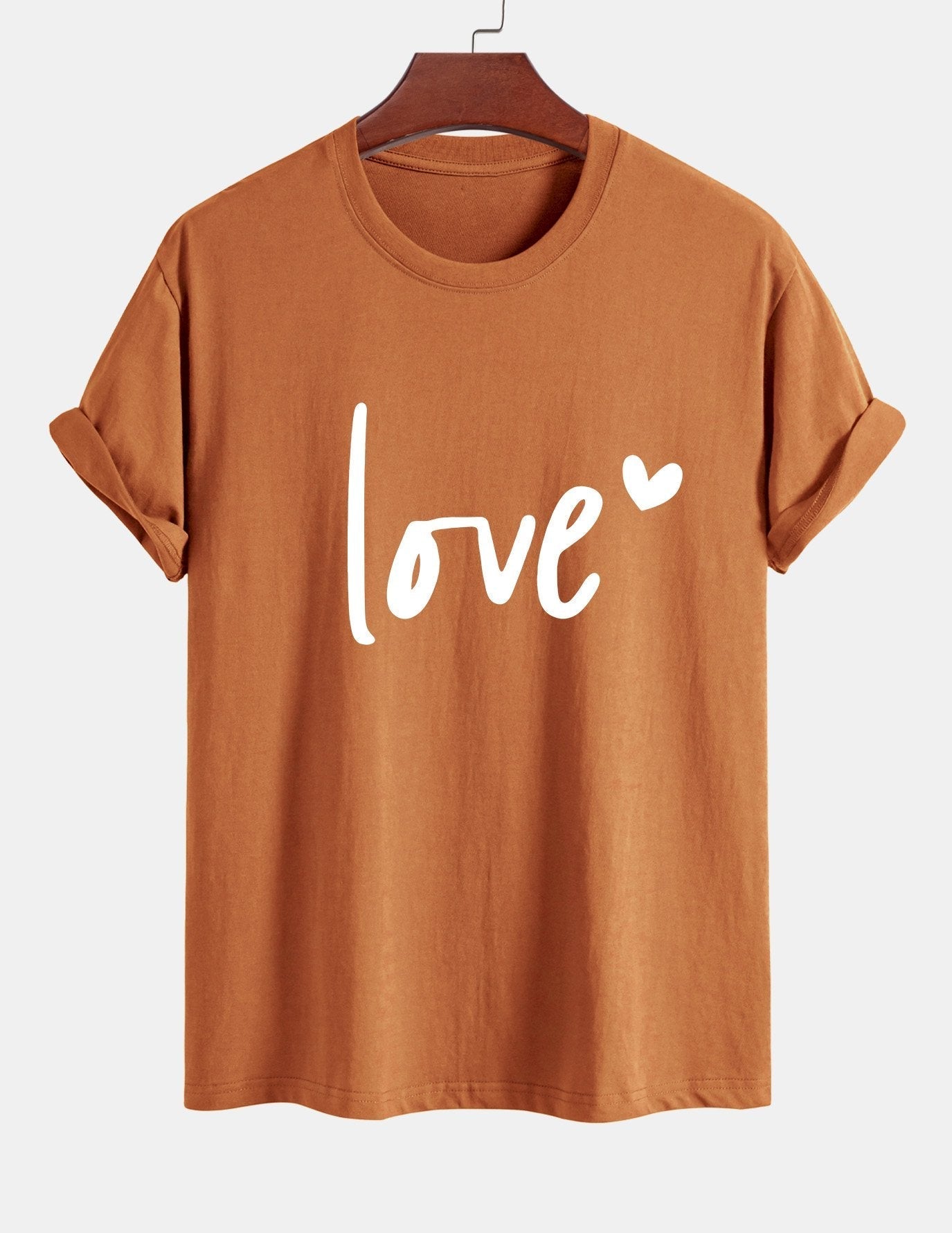 Regular Fit Love Print Cotton T-Shirt