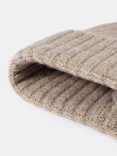 Faux Wool Warm Stripe Knit Beanie Hat
