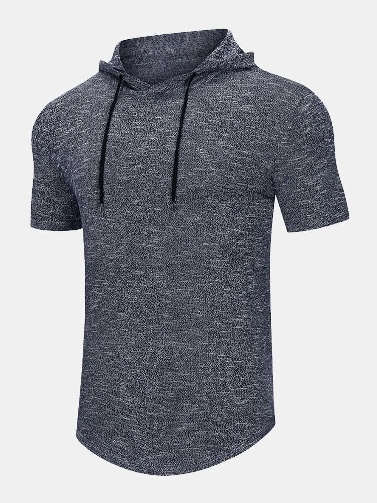Slim Fit Knit Hooded Sweater