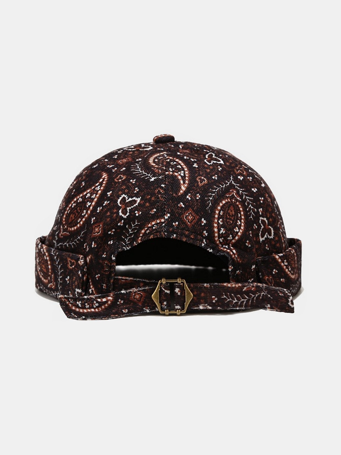 Vintage Paisley Print Brimless Hat