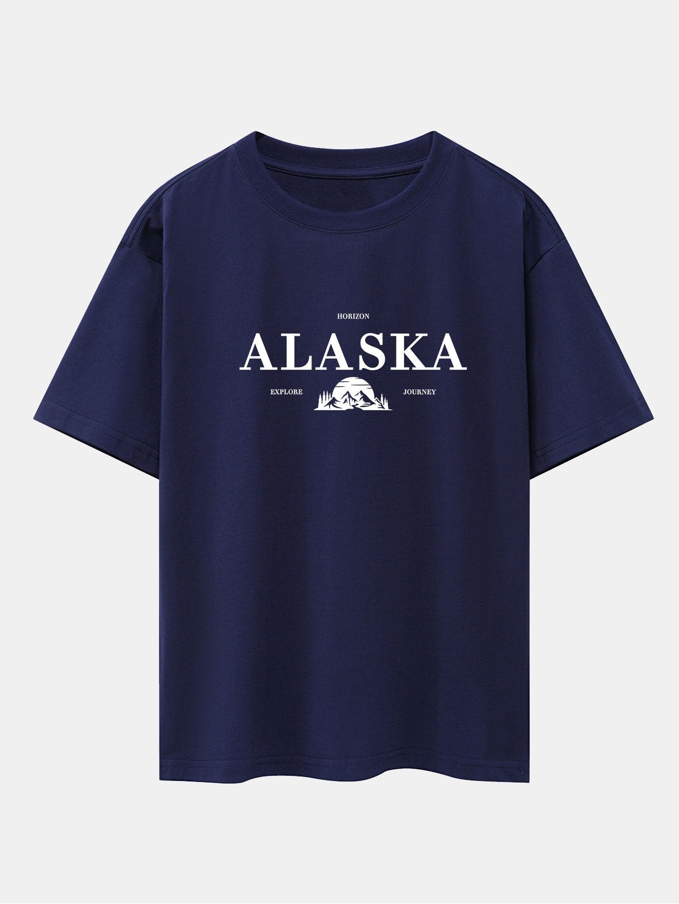 Alaska Slogan Print Drop Shoulder Oversize T-Shirt