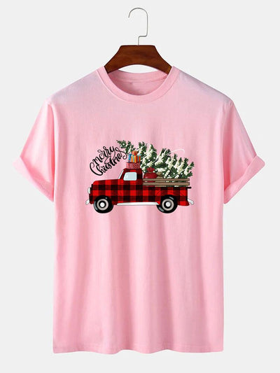 Christmas Truck Print T-Shirt
