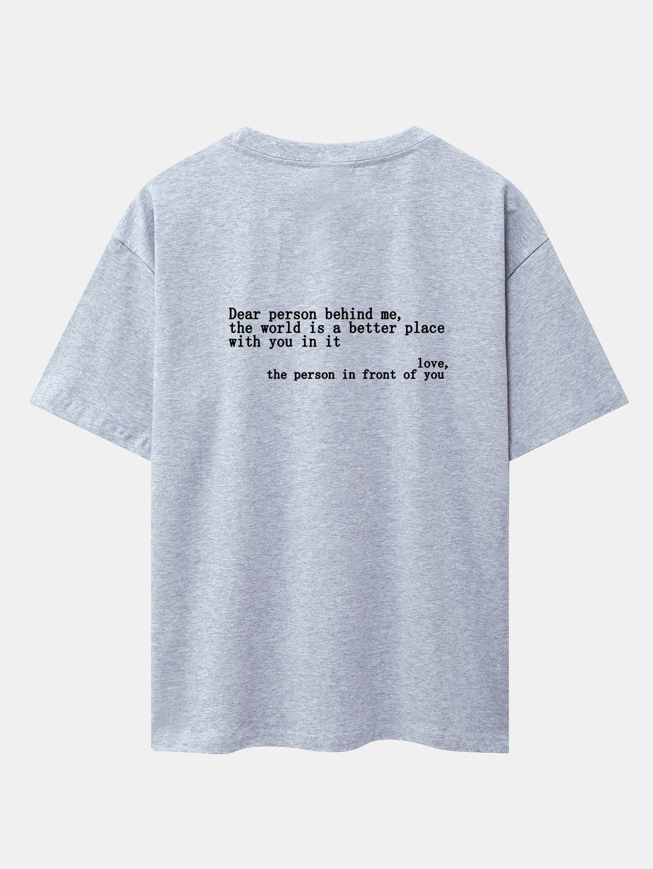 Slogan Back Print Drop Shoulder Oversize T-Shirt