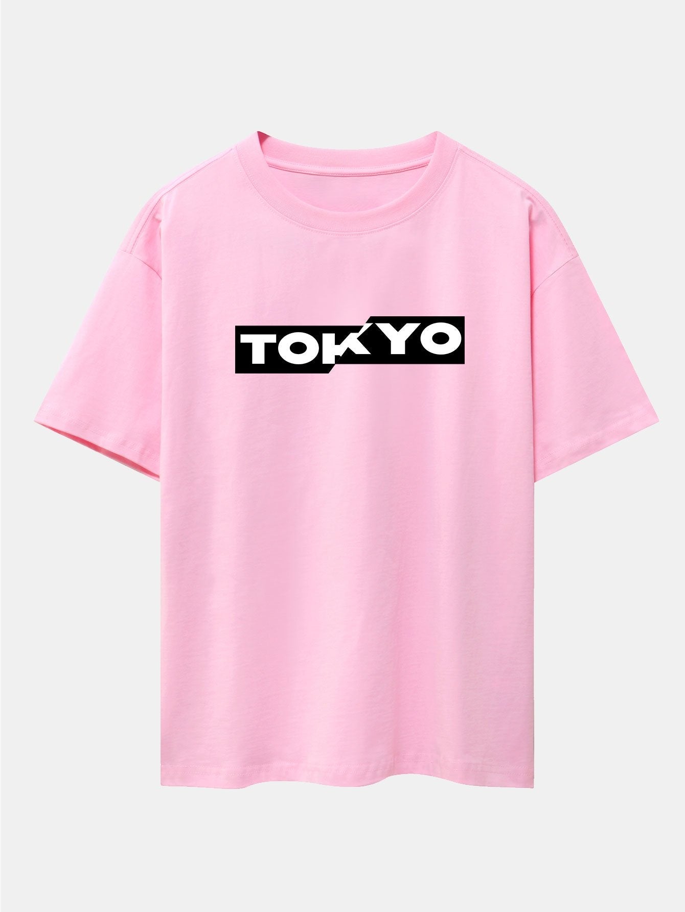Tokyo Print Drop Shoulder Oversize T-Shirt