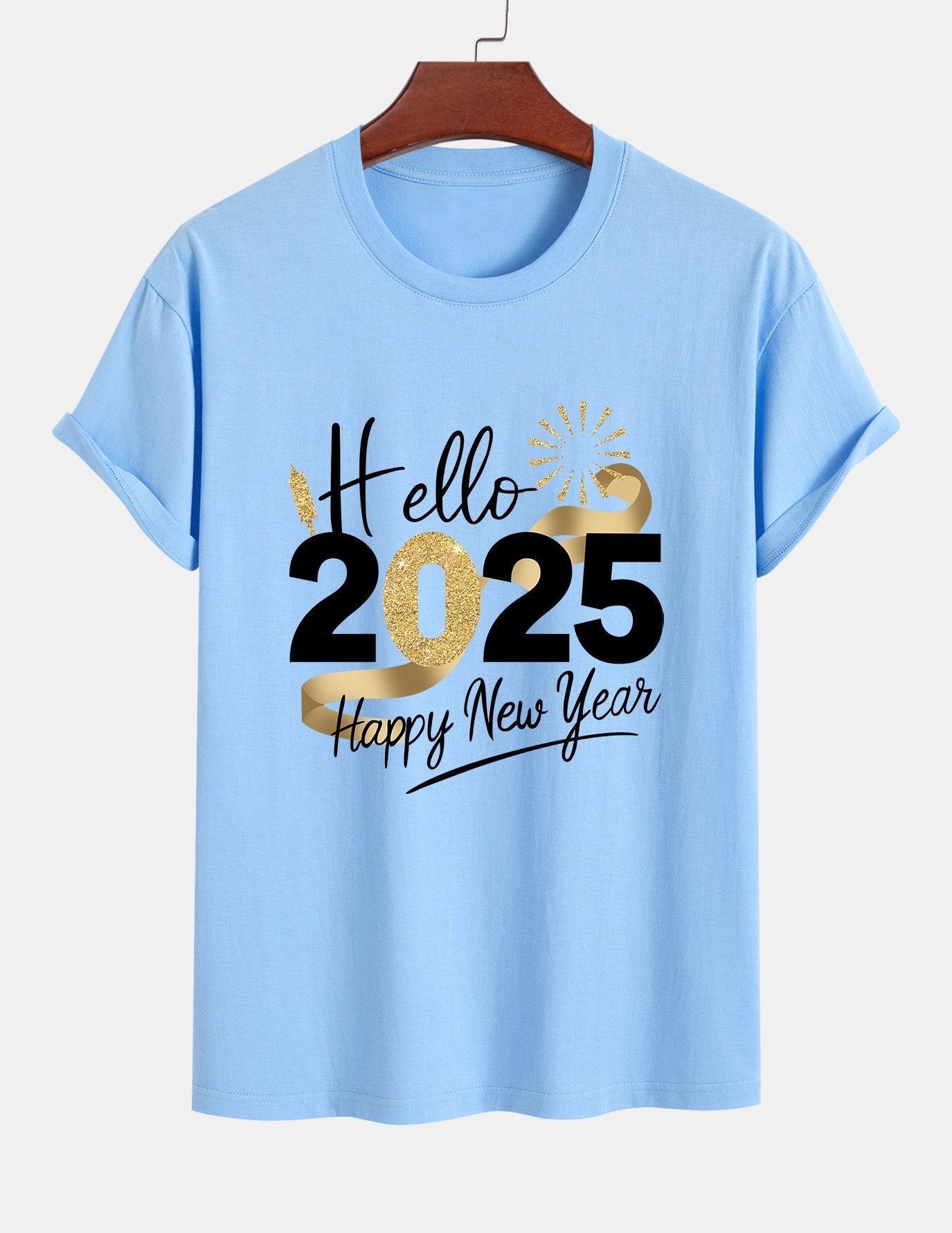 Regular Fit New Year 2025 Print Cotton T-Shirt