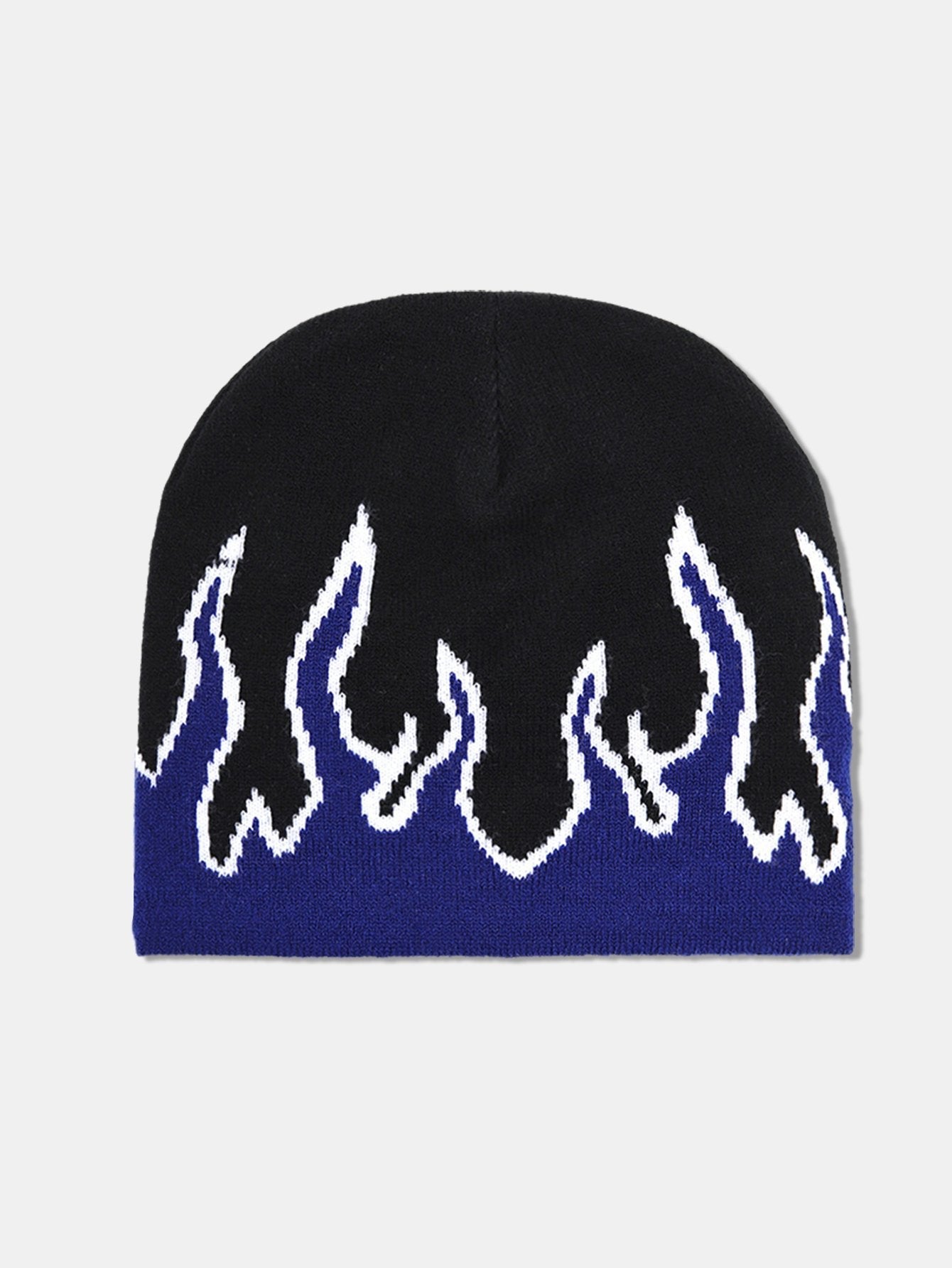 Street Hip-hop Style Flame Pattern Decorative Knitted Hat