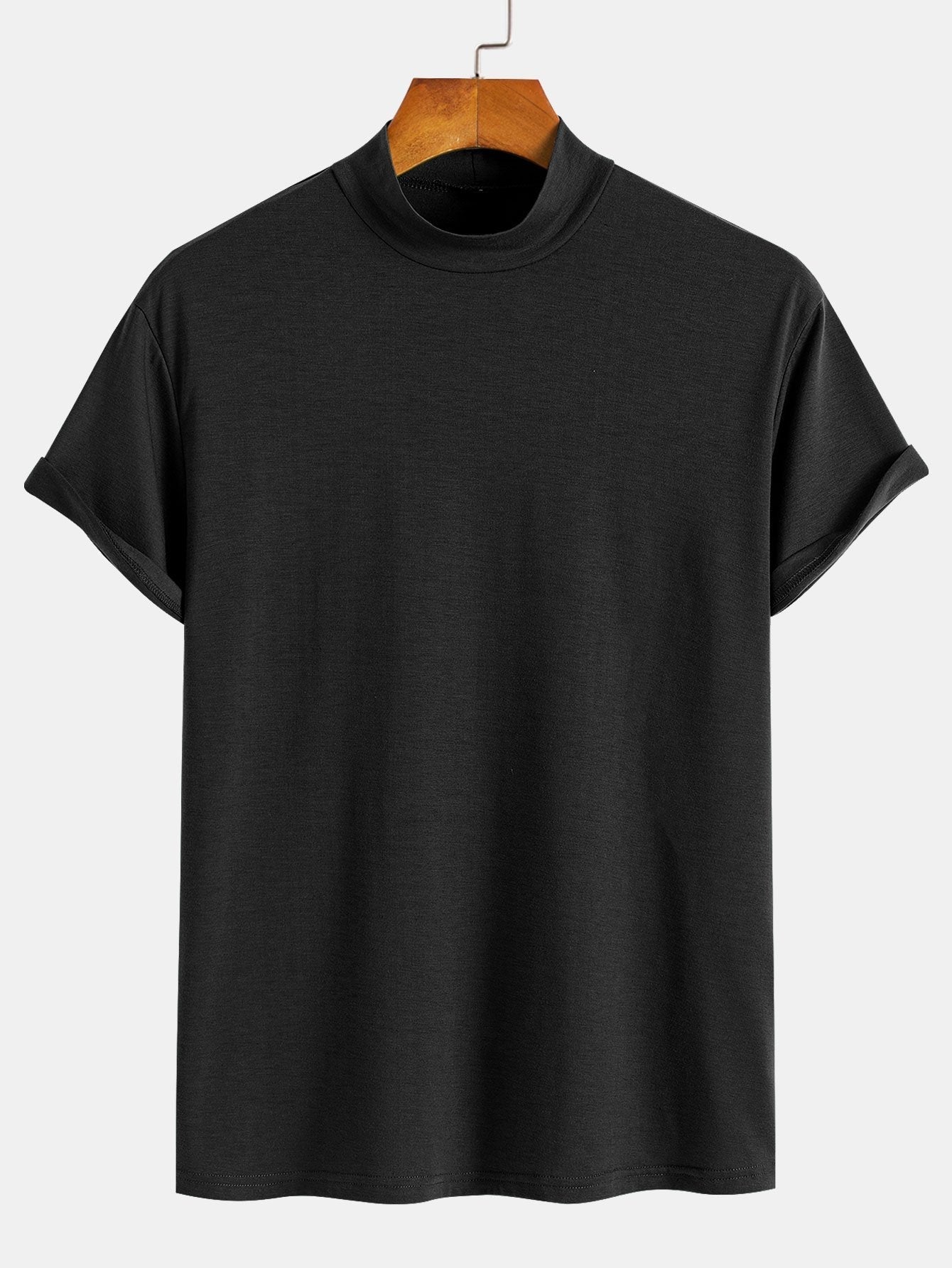 Short Sleeve Mock Neck T-Shirt