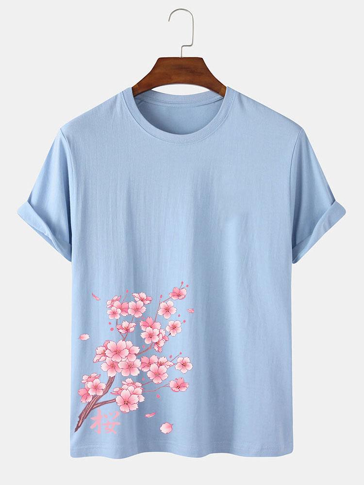 Cherry Blossoms Print T-Shirt