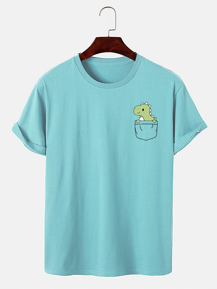 Pocket Dinosaur Print T-Shirt